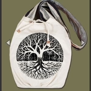 Tree of Life Canvas Boho Bag